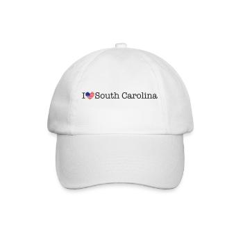 I love South Carolina - Baseballkappe - Weiß/Weiß - Vorne