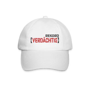 Rekord Verdächtig - Baseballkappe - Weiß/Weiß - Vorne