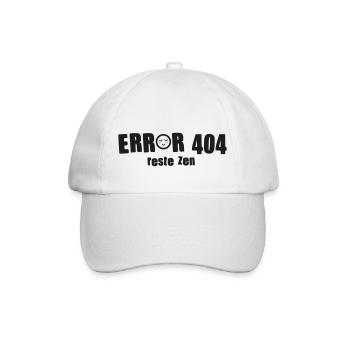 FEHLER 404 bleibt zen - Computerfehler - Baseballkappe - Weiß/Weiß - Vorne