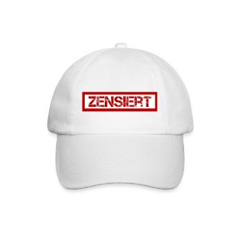 Zensiert Zensurbalken Design - Baseballkappe - Weiß/Weiß - Vorne