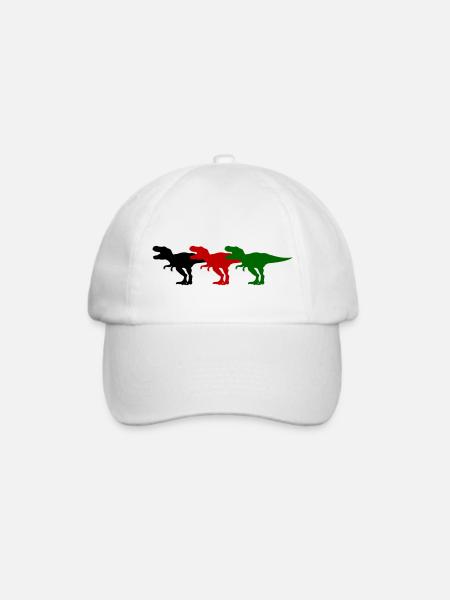 Dinosaurier - Baseballkappe - Weiß/Weiß