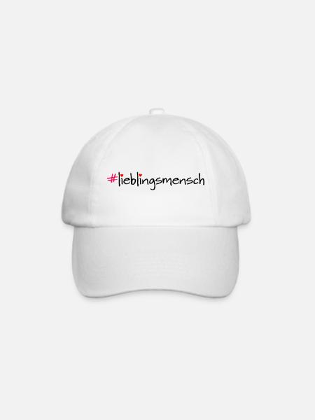 #lieblingsmensch - Baseballkappe - Weiß/Weiß