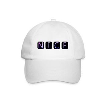 nice - Baseballkappe - Weiß/Weiß - Vorne