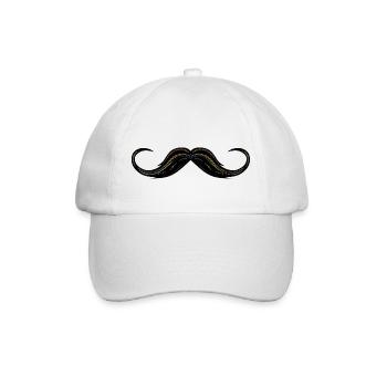 Schnurrbart Schnurrbart - Baseballkappe - Weiß/Weiß - Vorne