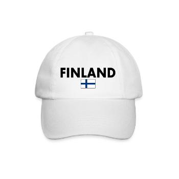 Finnland - Baseballkappe - Weiß/Weiß - Vorne