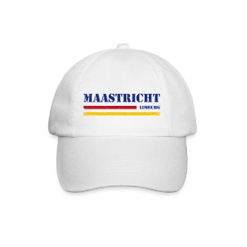 Maastricht - Limburg - Baseballkappe - Weiß/Weiß - Vorne