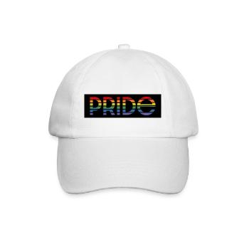 Pride rainbow black background - Baseballkappe - Weiß/Weiß - Vorne