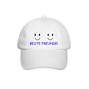Beste Freunde - Baseballkappe - Weiß/Weiß - Vorne