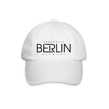 Berlin Berliner Urban City Style Schriftzug Design - Baseballkappe - Weiß/Weiß - Vorne