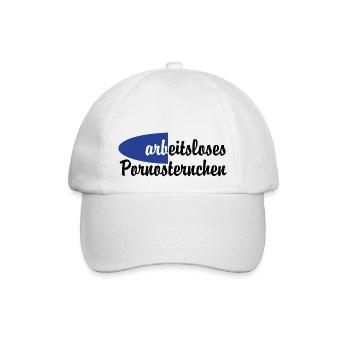 arbeitsloses Pornosternchen - Baseballkappe - Weiß/Weiß - Vorne