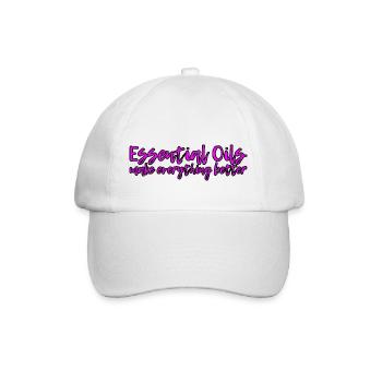 Essential Oils Make Everything Better 7 - Baseballkappe - Weiß/Weiß - Vorne
