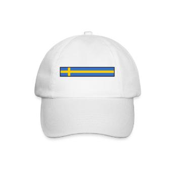Schwedische flagge - Baseballkappe - Weiß/Weiß - Vorne