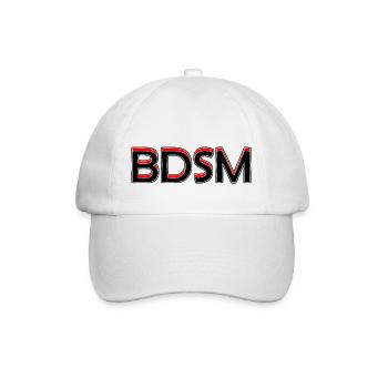 BDSM-Wort - Baseballkappe - Weiß/Weiß - Vorne