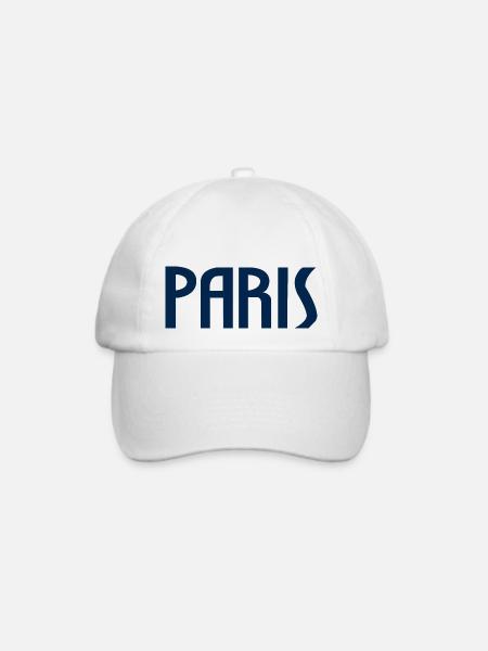 Paris - Baseballkappe - Weiß/Weiß