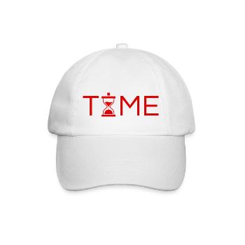Zeit Zeit Geschenkidee - Baseballkappe - Weiß/Weiß - Vorne