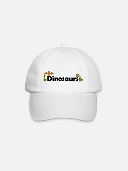 Dino Dinosaurier - Baseballkappe - Weiß/Weiß