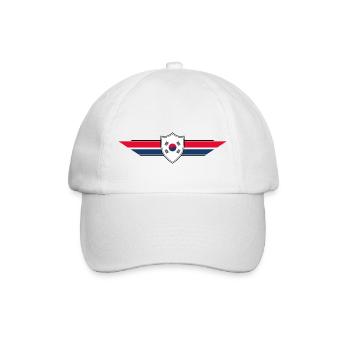 Südkorea Fan Weltmeisterschaft - Baseballkappe - Weiß/Weiß - Vorne