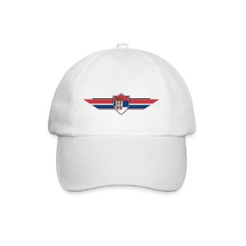 Serbien Fan Weltmeisterschaft - Baseballkappe - Weiß/Weiß - Vorne
