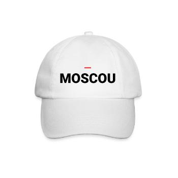 Moskau – Russische Typografie - Baseballkappe - Weiß/Weiß - Vorne
