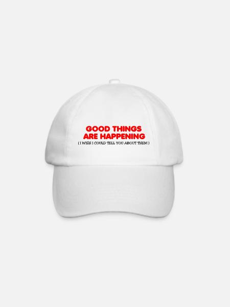 Good Things Are Happening - Baseballkappe - Weiß/Weiß