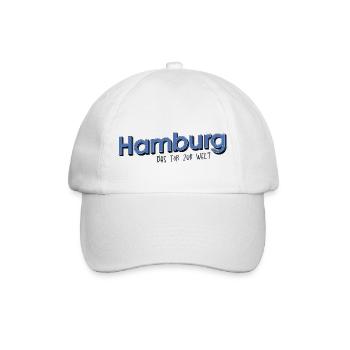 Das Tor zur Welt - Hamburg - Baseballkappe - Weiß/Weiß - Vorne