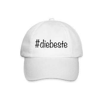 #diebeste - Schwarz - Baseballkappe - Weiß/Weiß - Vorne