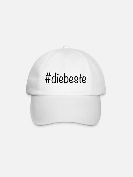 #diebeste - Schwarz - Baseballkappe - Weiß/Weiß