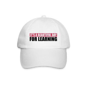 beautiful day for learning - Baseballkappe - Weiß/Weiß - Vorne