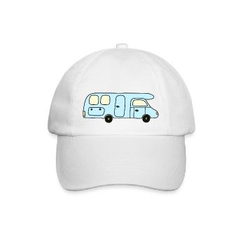 Camper hellblau - Baseballkappe - Weiß/Weiß - Vorne