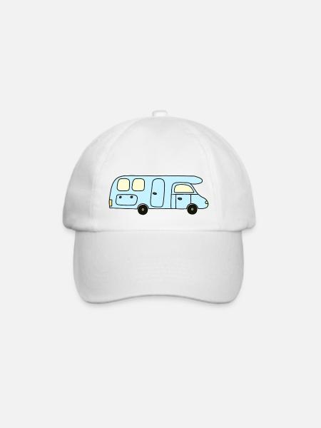 Camper hellblau - Baseballkappe - Weiß/Weiß
