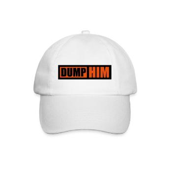 dump him Zitat Logo - Baseballkappe - Weiß/Weiß - Vorne