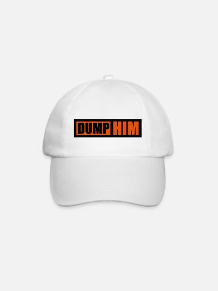 dump him Zitat Logo - Baseballkappe - Weiß/Weiß