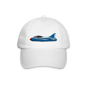 Flugzeug Blau - Baseballkappe - Weiß/Weiß - Vorne