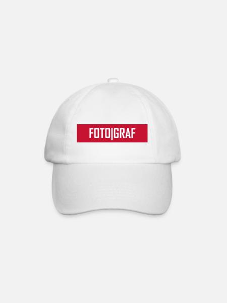 Fotograf - Baseballkappe - Weiß/Weiß