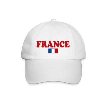 France - Baseballkappe - Weiß/Weiß - Vorne