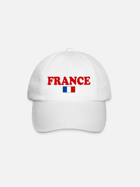 France - Baseballkappe - Weiß/Weiß