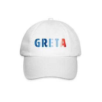 Greta | Warming Stripes - Baseballkappe - Weiß/Weiß - Vorne
