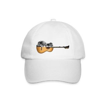 natürliche gitarre - Baseballkappe - Weiß/Weiß - Vorne