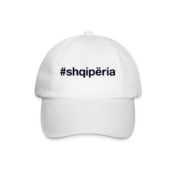 ALBANIA Albanien Hashtag - Baseballkappe - Weiß/Weiß - Vorne