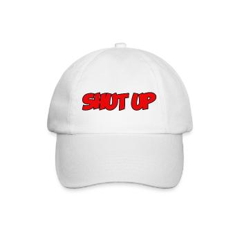 Shut Up - Baseballkappe - Weiß/Weiß - Vorne