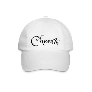 Cheers wine glass Clothing - Baseballkappe - Weiß/Weiß - Vorne