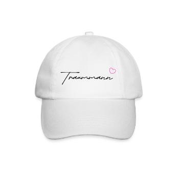 Traummann black - Baseballkappe - Weiß/Weiß - Vorne