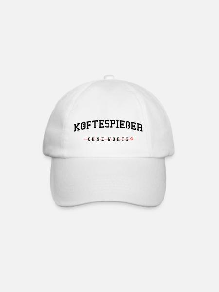 Köftespießer - Ich liebe Köfte - Baseballkappe - Weiß/Weiß