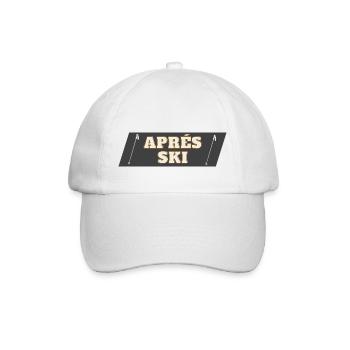 Aprés Ski Shirts für die Feier After Ski Party - Baseballkappe - Weiß/Weiß - Vorne