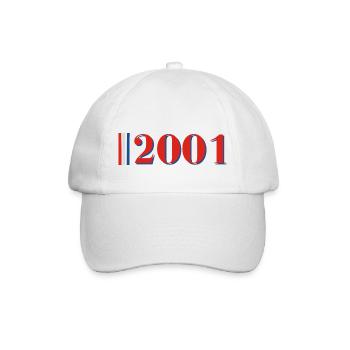 Jahr 2001 - Baseballkappe - Weiß/Weiß - Vorne