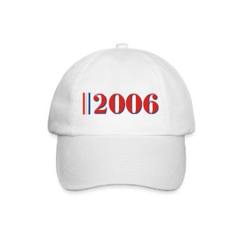 Jahr 2006 - Baseballkappe - Weiß/Weiß - Vorne