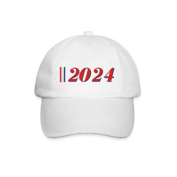 Jahr 2024 - Baseballkappe - Weiß/Weiß - Vorne