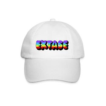 Regenbogen-Ekstase - Baseballkappe - Weiß/Weiß - Vorne