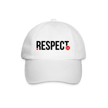 Respekt 1. - Baseballkappe - Weiß/Weiß - Vorne