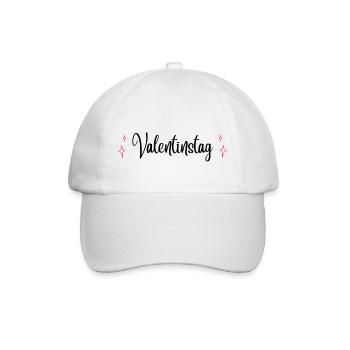 Valentinstag Motiv funkeln ,Valentinstagsgeschenk - Baseballkappe - Weiß/Weiß - Vorne